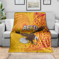 American Samoa Flag Day Blanket Fautasi Race Pago Pago-Aeto Eagle Wings Tribal Style