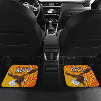 Personalised American Samoa Flag Day Car Mats Fautasi Race Pago Pago-Aeto Eagle Wings Tribal Style