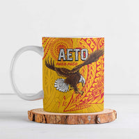 American Samoa Flag Day Ceramic Mug Fautasi Race Pago Pago-Aeto Eagle Wings Tribal Style