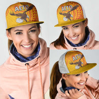 American Samoa Flag Day Mesh Trucker Cap Fautasi Race Pago Pago-Aeto Eagle Wings Tribal Style