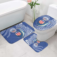 American Samoa Flag Day Bathroom Set Fautasi Race Fagatogo-Iseula O Le Moana Sailfish Tribal Style LT03 - Polynesian Pride