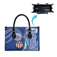 American Samoa Flag Day Leather Bag Fautasi Race Fagatogo-Iseula O Le Moana Sailfish Tribal Style LT03 - Polynesian Pride