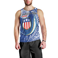 Personalised American Samoa Flag Day Men Tank Top Fautasi Race Fagatogo-Iseula O Le Moana Sailfish Tribal Style LT03 - Polynesian Pride