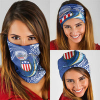 American Samoa Flag Day Neck Gaiter Fautasi Race Fagatogo-Iseula O Le Moana Sailfish Tribal Style LT03 - Polynesian Pride