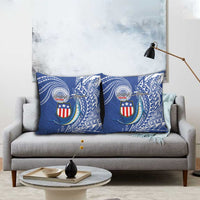 American Samoa Flag Day Pillow Cover Fautasi Race Fagatogo-Iseula O Le Moana Sailfish Tribal Style LT03 - Polynesian Pride