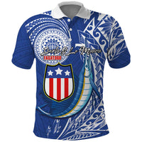 Personalised American Samoa Flag Day Polo Shirt Fautasi Race Fagatogo-Iseula O Le Moana Sailfish Tribal Style LT03 Multicolor - Polynesian Pride