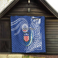 American Samoa Flag Day Quilt Fautasi Race Fagatogo-Iseula O Le Moana Sailfish Tribal Style LT03 - Polynesian Pride