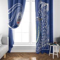 American Samoa Flag Day Window Curtain Fautasi Race Fagatogo-Iseula O Le Moana Sailfish Tribal Style LT03 - Polynesian Pride