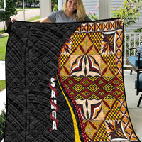 Samoa Siapo Ula Fala Quilt Polynesian Tribal Pattern LT03 Black - Polynesian Pride