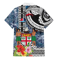 Fiji Day Family Matching Mermaid Dress and Hawaiian Shirt Traditional Tapa with Hibiscus and Emblems LT03 - Polynesian Pride