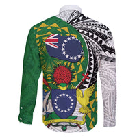 Cook Islands Independence Day Family Matching Tank Maxi Dress and Hawaiian Shirt National Flag and Emblem with Tatau Tattoo LT03 - Polynesian Pride