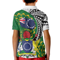 Cook Islands Independence Day Kid Polo Shirt National Flag and Emblem with Tatau Tattoo