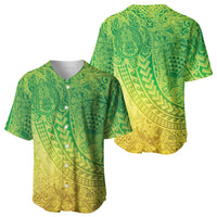 Hawaiian Turtles and Leis Baseball Jersey Tribal Kakau Pattern Fresh Summer Vibe