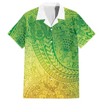 Hawaiian Turtles and Leis Hawaiian Shirt Tribal Kakau Pattern Fresh Summer Vibe LT03 Green - Polynesian Pride