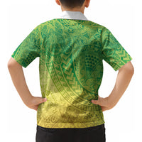 Hawaiian Turtles and Leis Kid Hawaiian Shirt Tribal Kakau Pattern Fresh Summer Vibe LT03 - Polynesian Pride