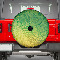 Hawaiian Turtles and Leis Spare Tire Cover Tribal Kakau Pattern Fresh Summer Vibe