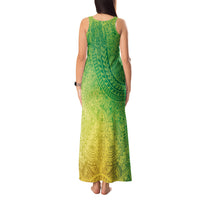 Hawaiian Turtles and Leis Tank Maxi Dress Tribal Kakau Pattern Fresh Summer Vibe LT03 - Polynesian Pride