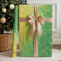 Hawaiian Turtles and Leis Wrapping Paper Tribal Kakau Pattern Fresh Summer Vibe