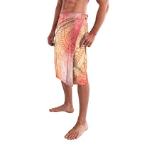 Hawaiian Turtles and Leis Lavalava Tribal Kakau Pattern Peach Fuzz Color