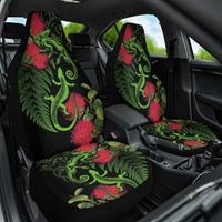 New Zealand Chameleon and Gecko Car Seat Cover Maori Silver Fern and Pohutukawa Decoration LT03 One Size Green - Polynesian Pride