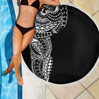 Polynesian Art Traditional Tattoo Beach Blanket Simple Style