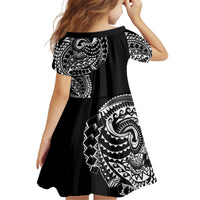 Polynesian Art Traditional Tattoo Family Matching Puletasi and Hawaiian Shirt Simple Style