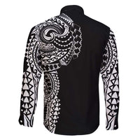 Polynesian Art Traditional Tattoo Family Matching Short Sleeve Bodycon Dress and Hawaiian Shirt Simple Style LT03 - Polynesian Pride