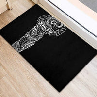 Polynesian Art Traditional Tattoo Rubber Doormat Simple Style