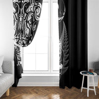 New Zealand Maori Warrior Rugby Window Curtain Silver Fern LT03 - Polynesian Pride