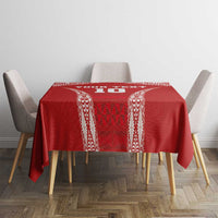 Custom Tonga Pacific Rugby 2024 Tablecloth Ngatu Tribal Pattern