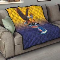 American Samoa Fautasi Quilt Bald Eage and Sailfish with Kakau Motifs LT03 - Polynesian Pride