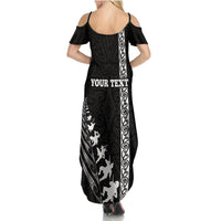 Custom New Zealand Rugby Summer Maxi Dress Haka Dance Tribal God Mask Maori Pattern LT03 - Polynesian Pride