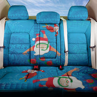 Hawaiian Santa Claus Snorkeling Back Car Seat Cover Kakau and Polynesian Pattern LT03 One Size Blue - Polynesian Pride