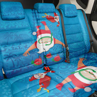 Hawaiian Santa Claus Snorkeling Back Car Seat Cover Kakau and Polynesian Pattern LT03 - Polynesian Pride