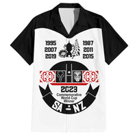 Personalised South Africa and New Zealand Hawaiian Shirt Champion History Go Final 2023 Vintage Style LT03 White - Polynesian Pride