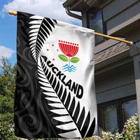 New Zealand Auckland Garden Flag Auckland's Emblem and Silver Ferns - Maori Art Tattoo LT03 - Polynesian Pride