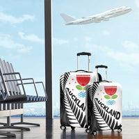 New Zealand Auckland Luggage Cover Auckland's Emblem and Silver Ferns - Maori Art Tattoo LT03 - Polynesian Pride