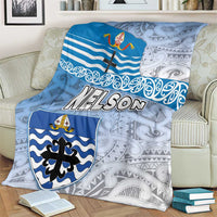 New Zealand Nelson Blanket Nelson's Flag and Seal - Maori Art Tattoo