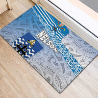 New Zealand Nelson Rubber Doormat Nelson's Flag and Seal - Maori Art Tattoo