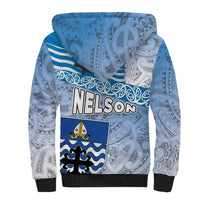 New Zealand Nelson Sherpa Hoodie Nelson's Flag and Seal - Maori Art Tattoo LT03 - Polynesian Pride