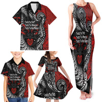 Aotearoa Toitu Te Tiriti Family Matching Tank Maxi Dress and Hawaiian Shirt New Zealand Honour the Treaty - Te Tiriti Is Us LT03 - Polynesian Pride