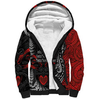 Aotearoa Toitu Te Tiriti Sherpa Hoodie New Zealand Honour the Treaty - Te Tiriti Is Us LT03 Unisex Red - Polynesian Pride