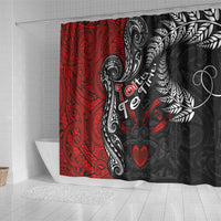 Aotearoa Toitu Te Tiriti Shower Curtain New Zealand Honour the Treaty - Te Tiriti Is Us LT03 - Polynesian Pride