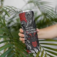 Aotearoa Toitu Te Tiriti Skinny Tumbler New Zealand Honour the Treaty - Te Tiriti Is Us LT03 - Polynesian Pride