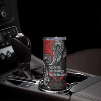 Aotearoa Toitu Te Tiriti Skinny Tumbler New Zealand Honour the Treaty - Te Tiriti Is Us LT03 - Polynesian Pride
