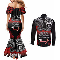 Aotearoa Toitu Te Tiriti Couples Matching Mermaid Dress and Long Sleeve Button Shirt New Zealand Honour the Treaty - Fight Together