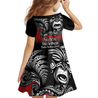 Aotearoa Toitu Te Tiriti Family Matching Off The Shoulder Long Sleeve Dress and Hawaiian Shirt New Zealand Honour the Treaty - Fight Together LT03 - Polynesian Pride