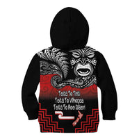 Aotearoa Toitu Te Tiriti Kid Hoodie New Zealand Honour the Treaty - Fight Together LT03 - Polynesian Pride