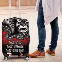 Aotearoa Toitu Te Tiriti Luggage Cover New Zealand Honour the Treaty - Fight Together LT03 Red - Polynesian Pride