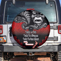 Aotearoa Toitu Te Tiriti Spare Tire Cover New Zealand Honour the Treaty - Fight Together LT03 Red - Polynesian Pride